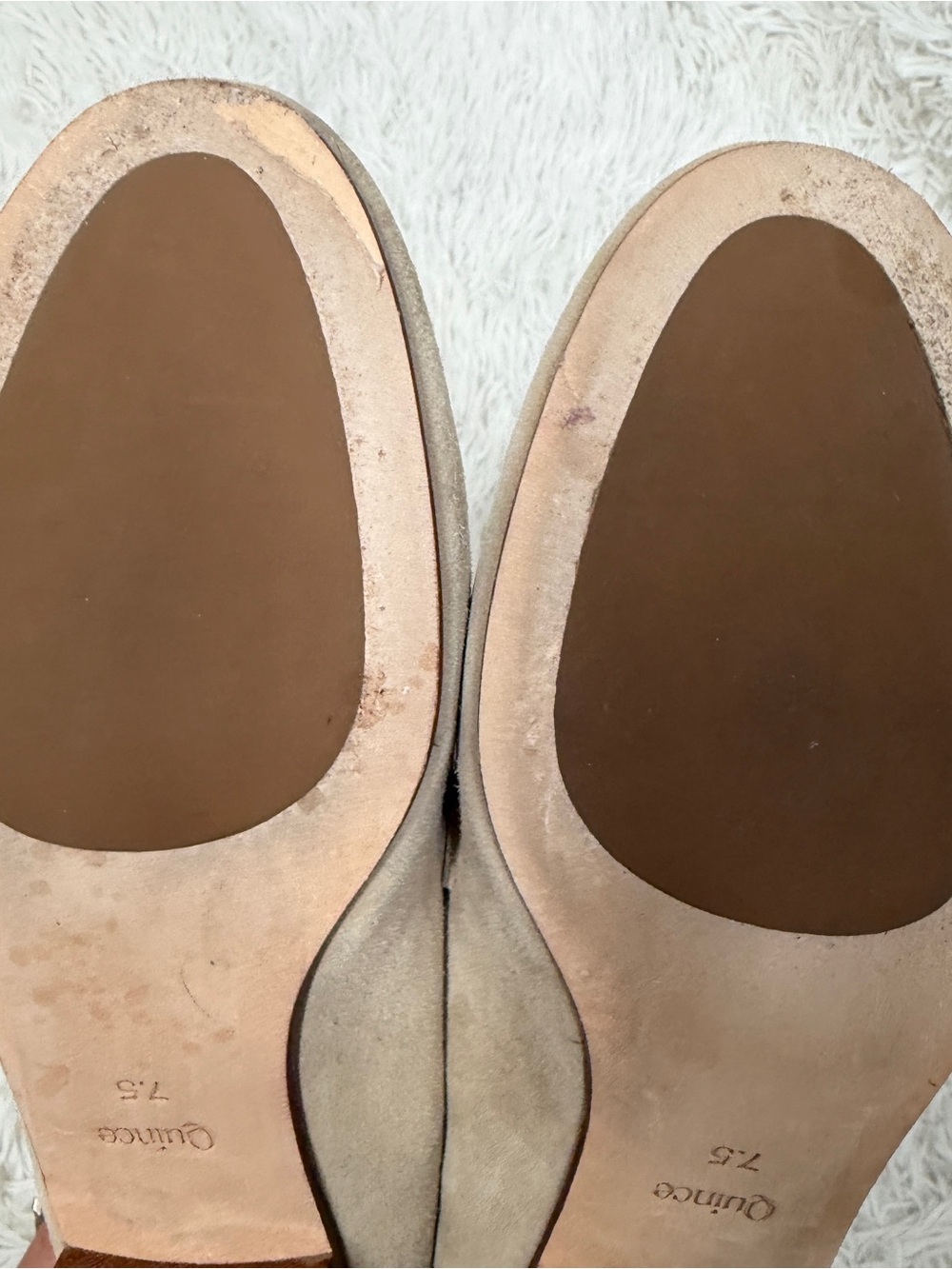 Quince Italian Suede Penny Loafer Almond Tan Size 7.5 - Picture 7 of 9